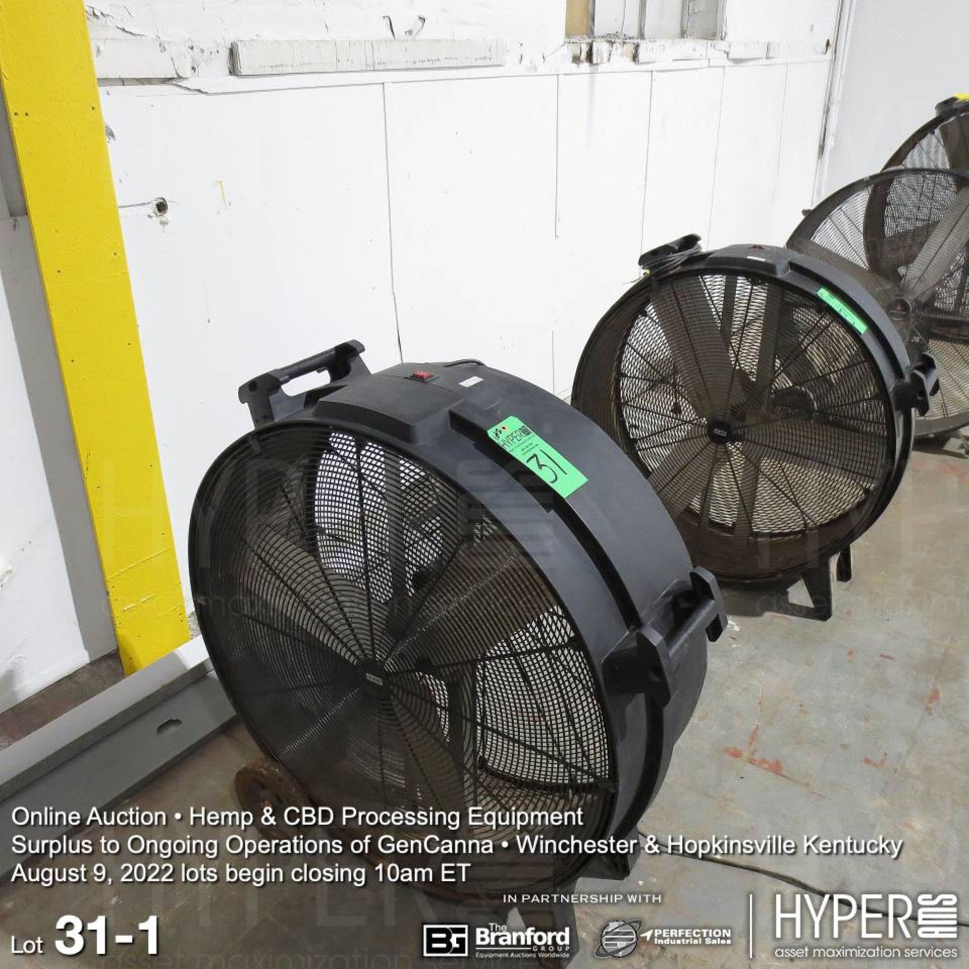 (2) Uline 36" H-6985 120V fan