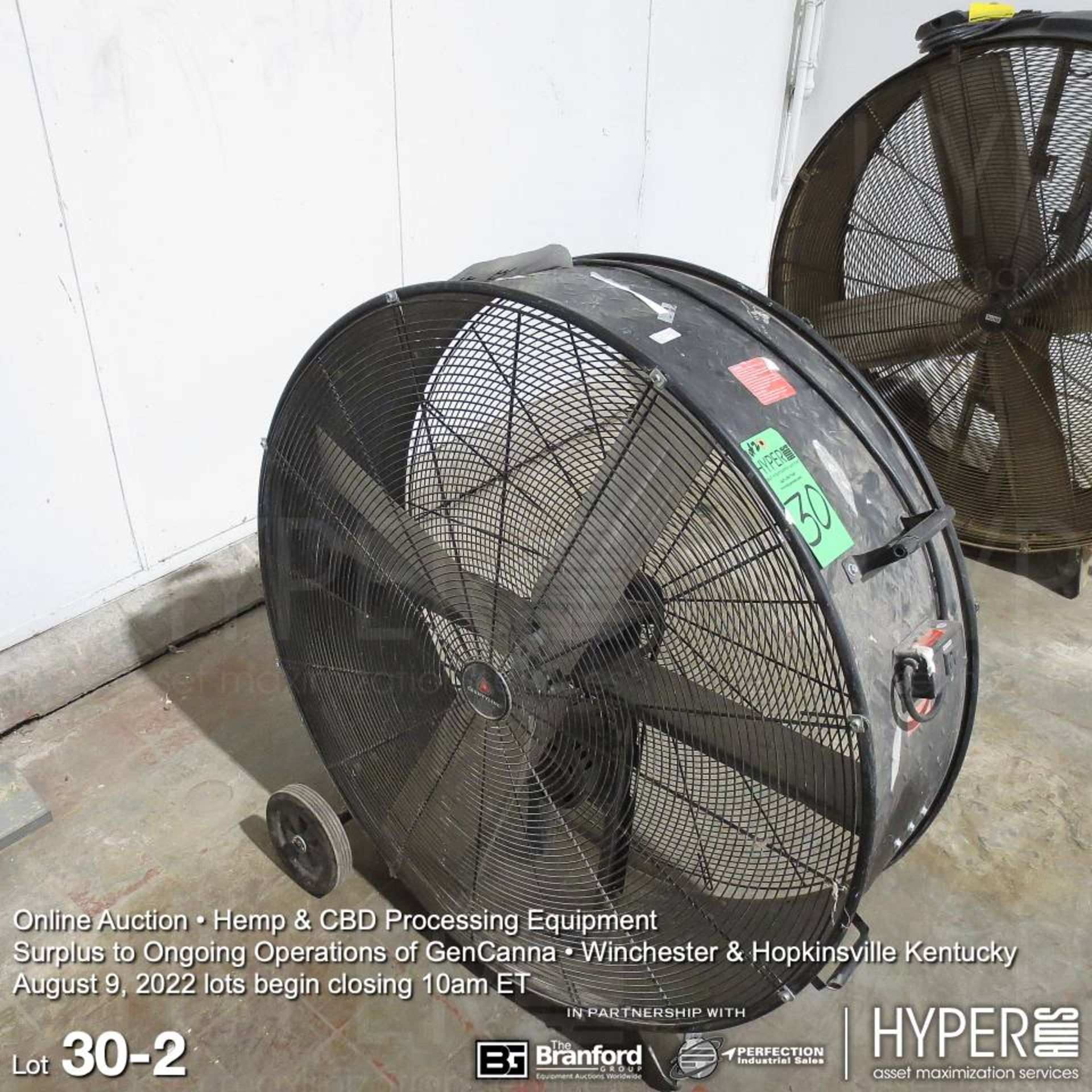 Uline 50" H6989 120V fan; Countyline SFDC-1050FB-R 42" 120V fan - Image 2 of 3