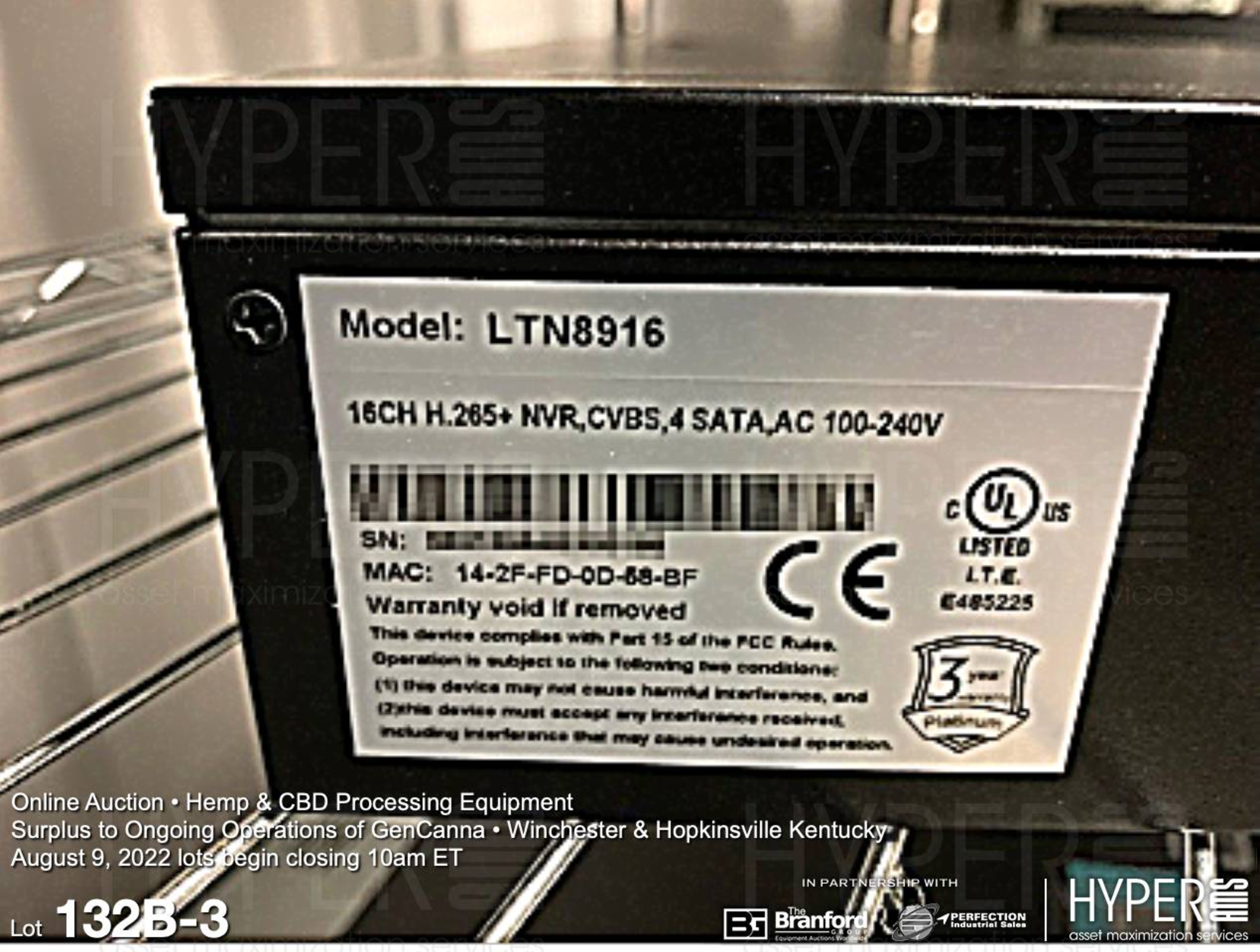 LTS LTN8916 16-Channel Professional NVR (Network Video Recorder) - Image 3 of 3