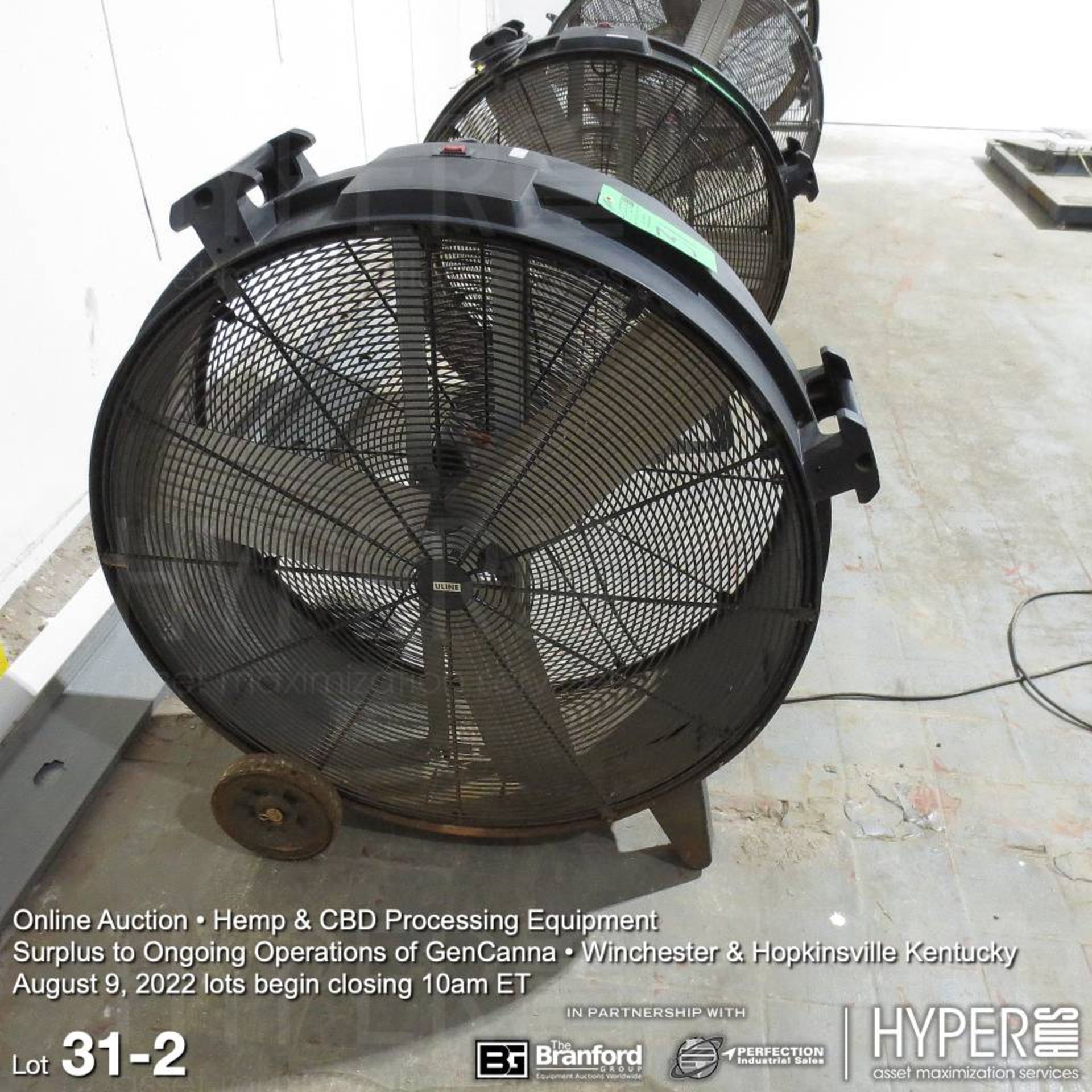 (2) Uline 36" H-6985 120V fan - Image 2 of 3