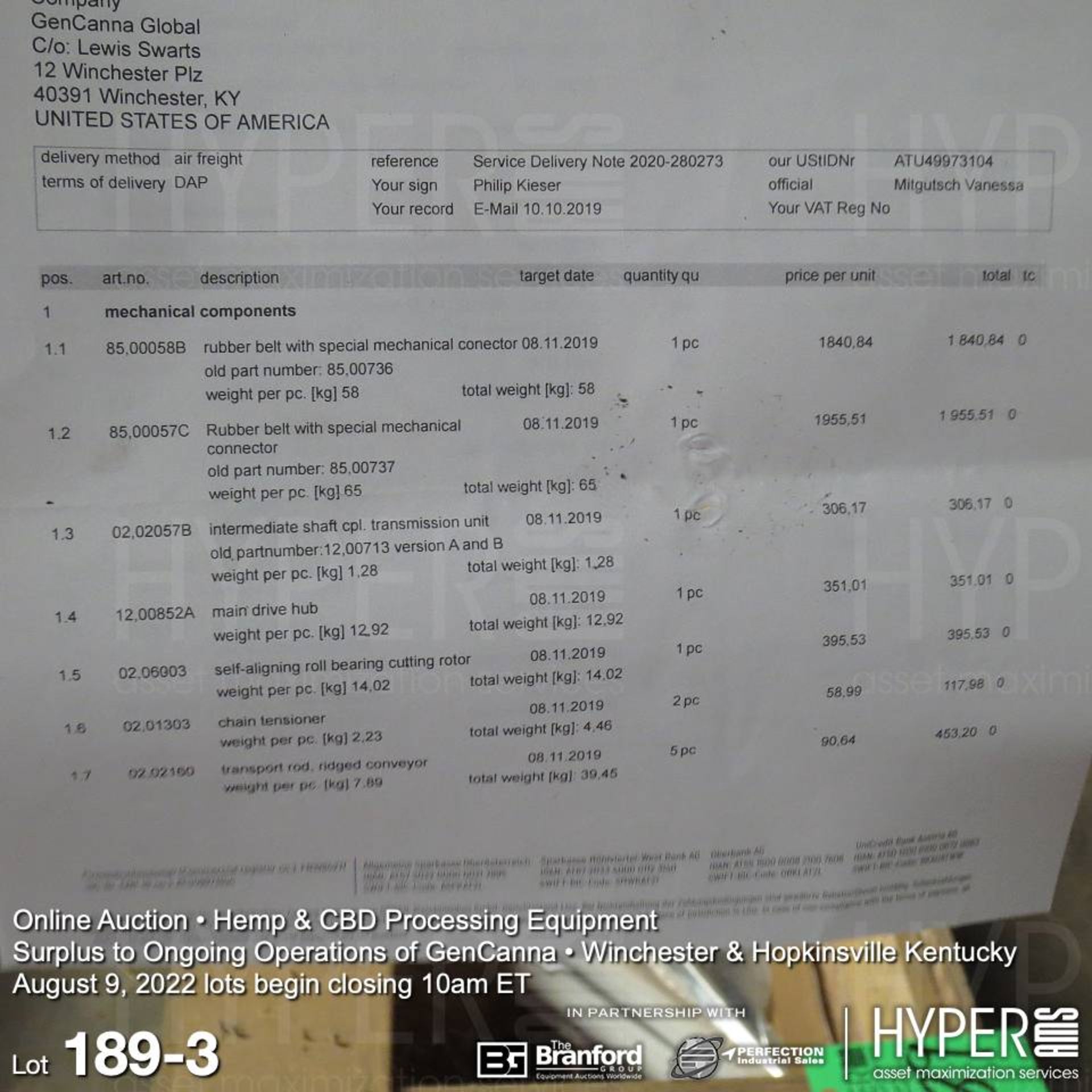 Gowell parts (see photo for packing list) - Image 3 of 7