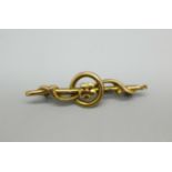 A 9ct gold brooch, 1.4g