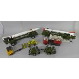 Assorted Dinky and Corgi toys, including Corporal rocket launchers