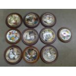 Ten wood framed Wedgwood and Bradex collectors plates **PLEASE NOTE THIS LOT IS NOT ELIGIBLE FOR