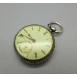 A silver pocket watch