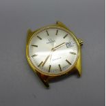 An Omega Geneve gold plated wristwatch head