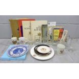 A collection of Royalty glassware and china including George V and George VI cups etc. and a