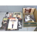 A box of boxing related books