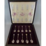 The Queen's Beasts Spoons, limited edition silver spoon set, Birmingham 1977, 428/2500, cased, 478g
