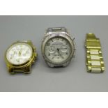 Two Michael Kors wristwatches, one bracelet a/f