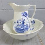 A wash jug and bowl