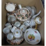 A Noritake coffee set including six cups, six saucers, milk jug, sugar bowl, coffee pot, etc., an