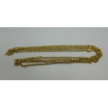 A 9ct gold guard chain, 18.2g