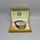 An Art Deco Longines wristwatch with original box and paperwork