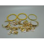 Gold plated jewellery, unused