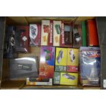 Six classic sports cars, boxed and other boxed model vehicles