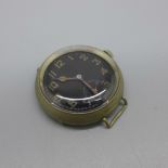 A rare WWI British military issued wristwatch/trench watch with original luminous dial and 38mm