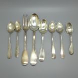 A collection of 0.800 German silver cutlery, 295g