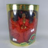 A black Barbie special edition 1993 Happy Holidays, boxed