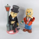 Tin-plate toys; Bartender and Tramp