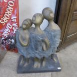 A French style bronze figure group of The Choir