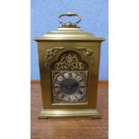 A small brass bracket clock