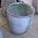 A galvanised dolly tub