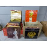 Two boxes of classical records **PLEASE NOTE THIS LOT IS NOT ELIGIBLE FOR POSTING AND PACKING**