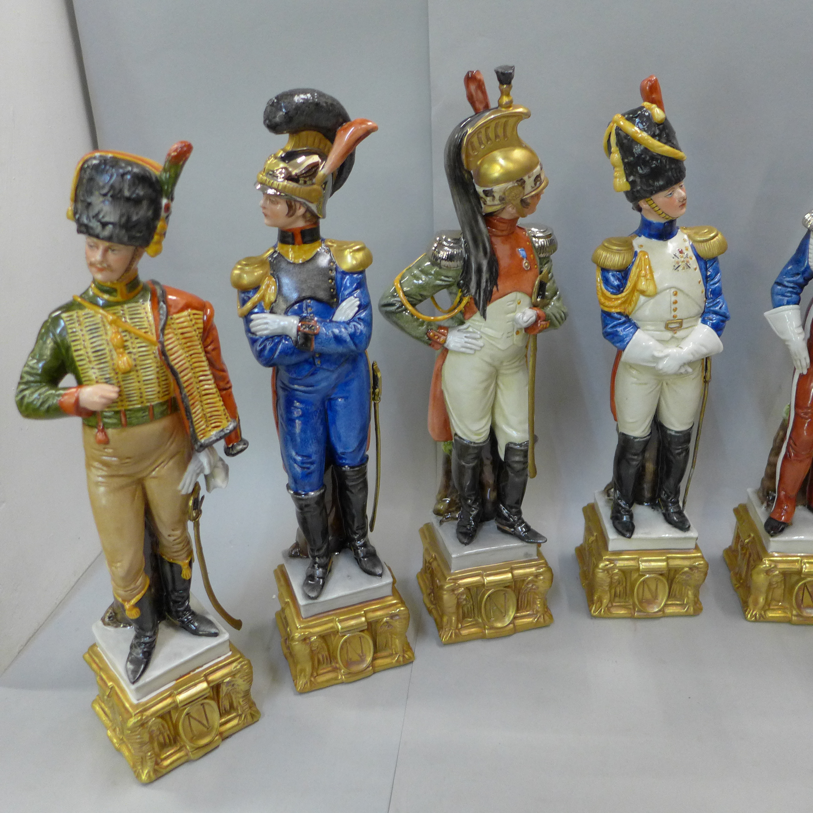 A set of eight Capodimonte Napoleonic military figures - Image 2 of 12