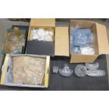 A large collection of glass ware **PLEASE NOTE THIS LOT IS NOT ELIGIBLE FOR POSTING AND PACKING**