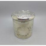 A silver Art Nouveau canister, London 1906, 159g, height 8.5cm