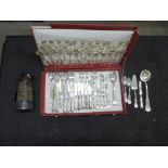 A collection of cutlery and a stoneware jug **PLEASE NOTE THIS LOT IS NOT ELIGIBLE FOR POSTING AND