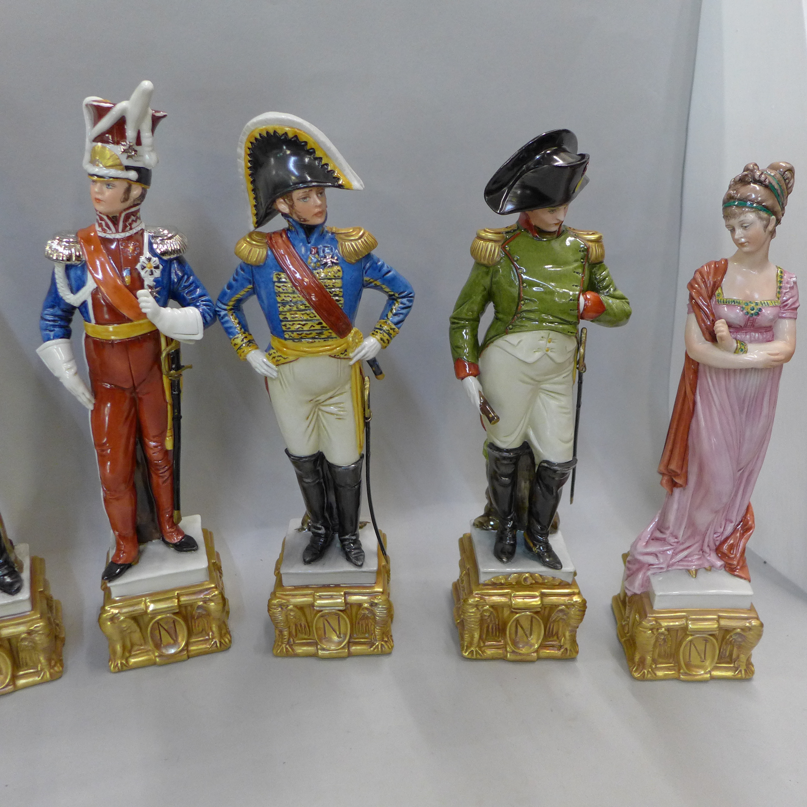 A set of eight Capodimonte Napoleonic military figures - Image 3 of 12