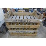 Four pine John Hammond & Co. potato crates