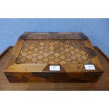 A 19th Century Japanese inlaid wooden writing slope