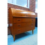 A Swedish S.M.I. teak cylinder bureau, designed by Egon Ostergaard