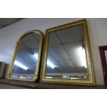 Two gilt framed mirrors