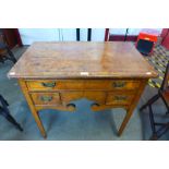 A George III burr yew wood lowboy