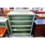 A French style painted open bookcase