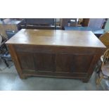 A large 19th Century French oak coffer