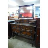 An oak barleytwist dressing chest