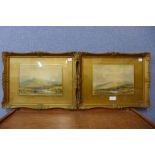 A pair of R. Southey landscape prints, framed