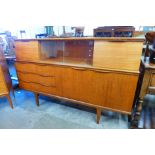 A teak highboard