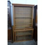 A Victorian oak open bookcase