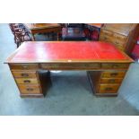 A Victorian mahogany military campaign desk