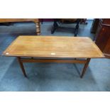 A teak coffee table