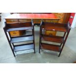 A pair of Arts and Crafts oak open bookcases