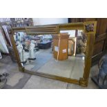 A large Victorian gilt framed mirror