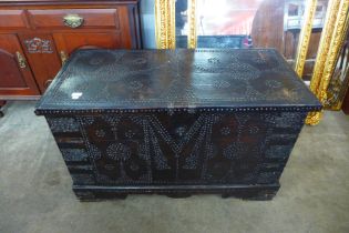 A 19th Century nailed hardwood coffer