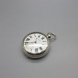 A silver cased pocket watch, H. Stone, Leeds, case by Lancashire Watch Co., Chester 1906